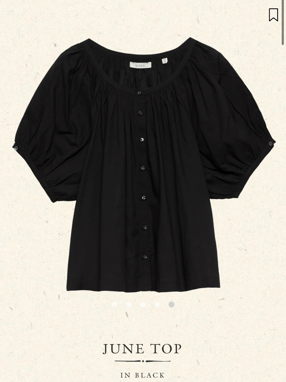 Joie Black Puff-Sleeve Button Front Blouse
